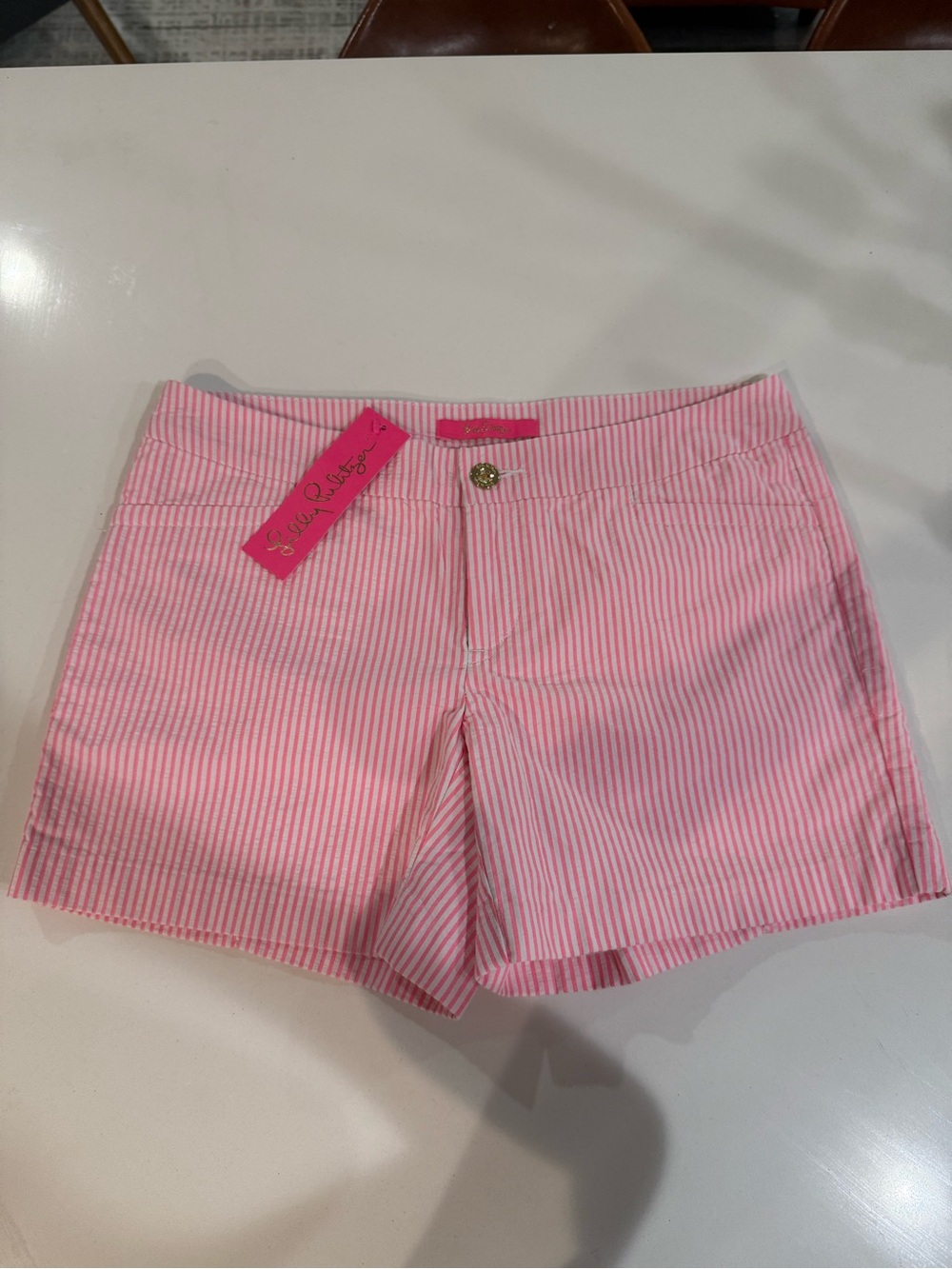 Lilly Pulitzer Pink and White Striped Women’s Shorts
